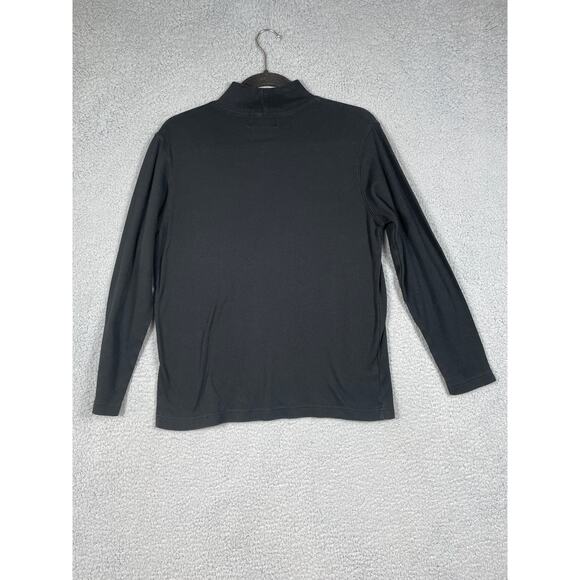 Designers Studio Originals Women's Black Mock Neck Shirt With Snowman Holiday - Picture 2 of 11